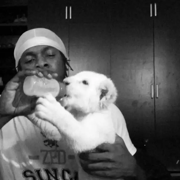 Watch Video Of Singer Runtown Feeding And Playing With His Pet Lion